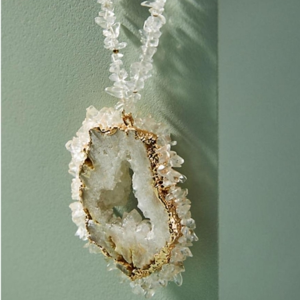 Anthropologie x Serefina Gorgeous Druzy Pendant Necklace